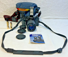 Minolta X-9 35mm SLR Film Camera Samyang auto zoom lens  extras