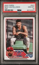 2023 Topps Nick Castellanos SSP Image Variation Golden Mirror #527 PSA 10 Gem