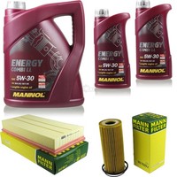 MANN-FILTER Inspektionspaket 7L Mannol Energy Combi Ll 5W-30 FüR Vw Touareg 3.0