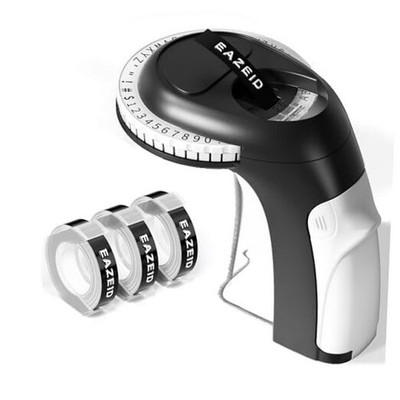 Embossing Label Maker, Vintage Embossed Label Maker Machine Black label maker