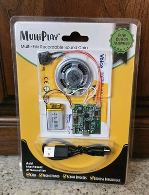 NEW SEALED MultiPlay Push Button Multi-File Recordable Sound Chip IBV-MP-PB