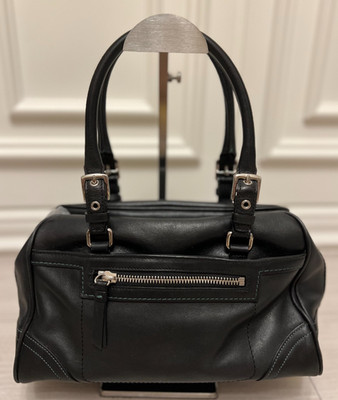 Vintage Coach Hamptons Doctors Satchel 8A69 schwarz Ledertasche Y2K authentisch