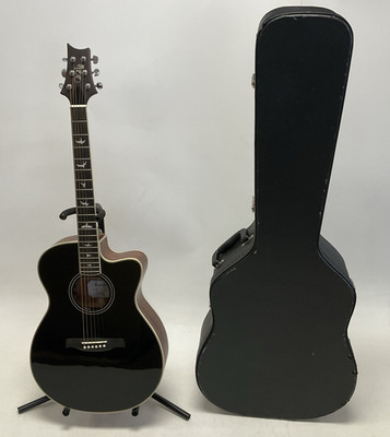 2022 PRS SE Angelus AEPPE Acoustic Electric Guitar Black With Wolf Pak Hard Case