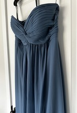 Bill Levkoff Long Dress Dusty Blue Size 14 - dress has been altered