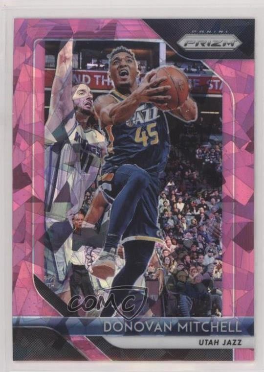 2018-19 Panini Prizm Pink Ice Prizm Donovan Mitchell #143 12h1