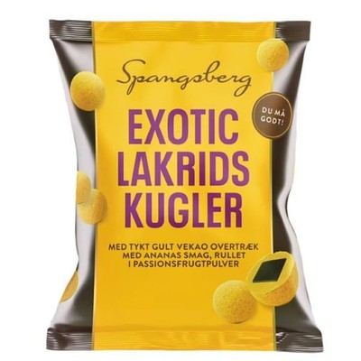 Spangsberg Exotic Lakridskugler 110g | Dänische Fruchtlakritz