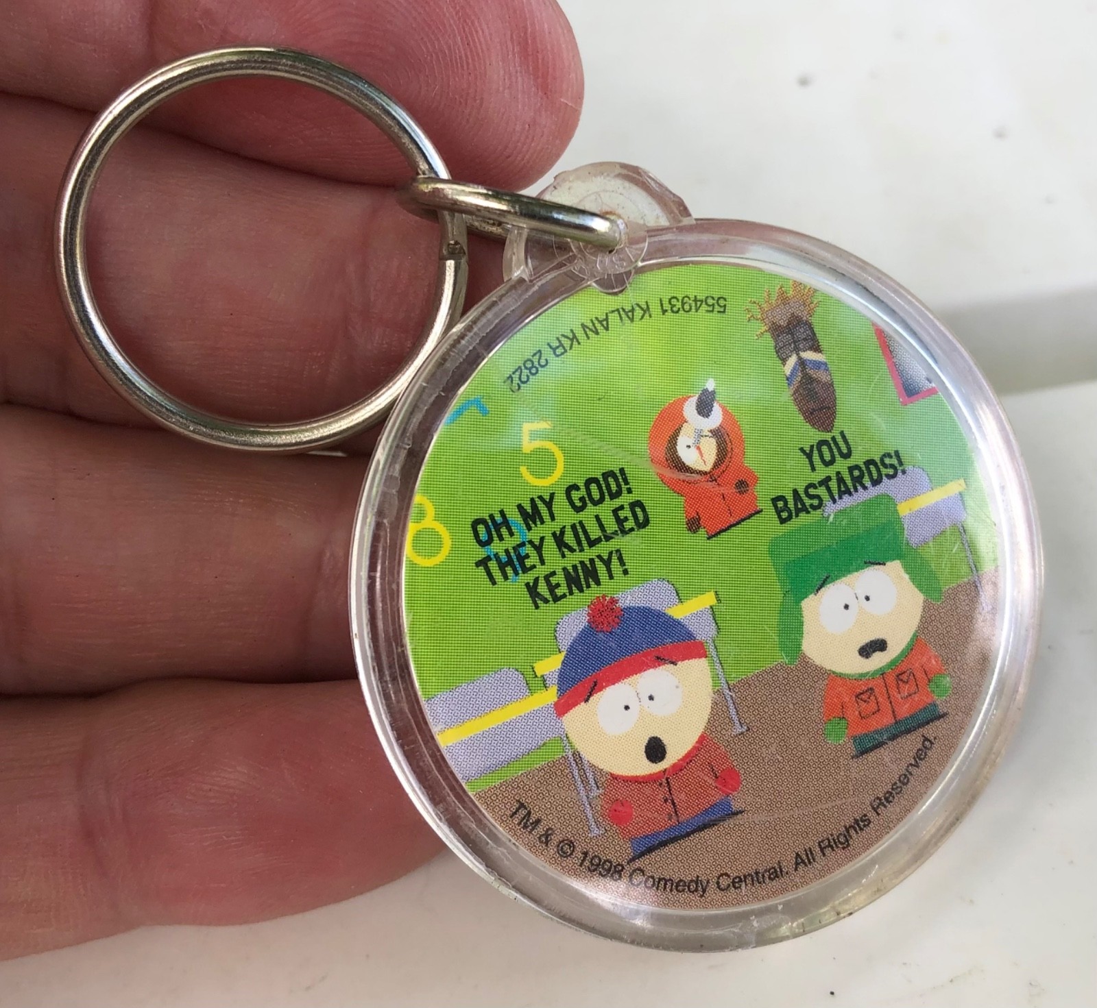 1998 SOUTH PARK they killed Kenny KEY CHAIN Comedy Central KALAN KR
