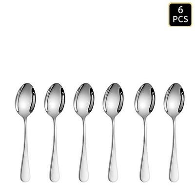 Teaspoons Stainless Steel, 6 Piece Dinner Spoons Set 6.7 Inches Dessert Spoons U