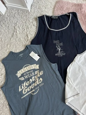 3x Herren T-Shirt Achselshirt Gr 2XL Bekleidungspaket  Fashion Today Identic NEU - Bild 1 von 2