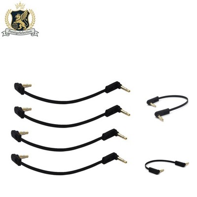 Compact 6-Inch 90 Degree 3.5mm Stereo Audio Cables - Exceptional Quality, 4 Pack