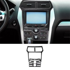 4pcs Carbon Fiber Center Console Panel Cover Trim For Ford Explorer 2011-2014