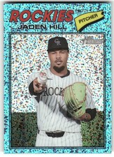 2026 Topps Heritage #26 Jaden Hill Chrome Light Blue Sparkle Refractors