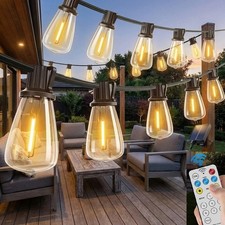 Outdoor Solar String Lights Waterproof Patio with Remote Control ST38 Light bulb