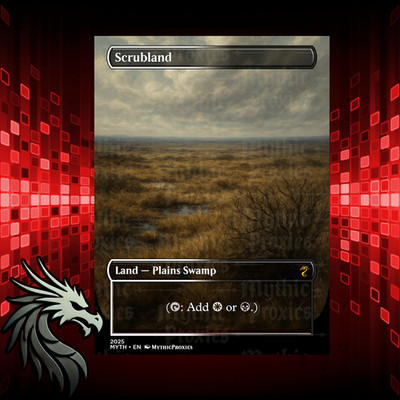 Scrubland Dual Land High Quality Altered Art Custom Proxy Playtest Card