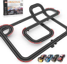 Slot Car Racing Track for Kids 1:43 Electric Powered 40Ft Big Race Tracks Set wi