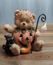 Halloween Resin Teddy Bear With Fall Season Pumpkin Decor