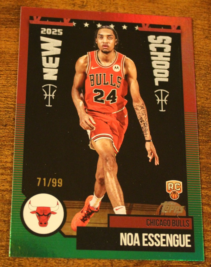 2025-26 Noa Essengue Topps Basketball New School Rookie Green Rainbow /99