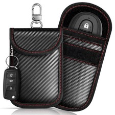 2 Pack Faraday Bags for Car Key Fobs, Anti-Theft Signal Blocking Pouch Cage