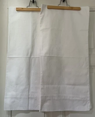 Kopfkissenüberzug 2 Stück ALT! 1960er Damast 75x75cm Weiß Baumwolle - Bild 1 von 4