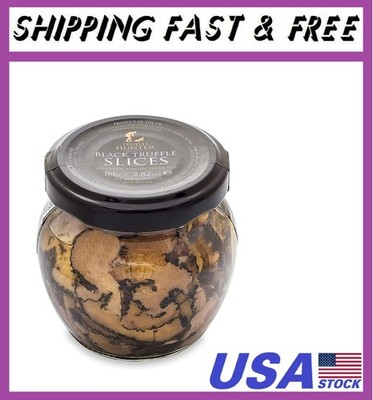 Black Truffle Slices - Preserved Truffles in Extra Virgin Olive Oil - 2.82 Oz