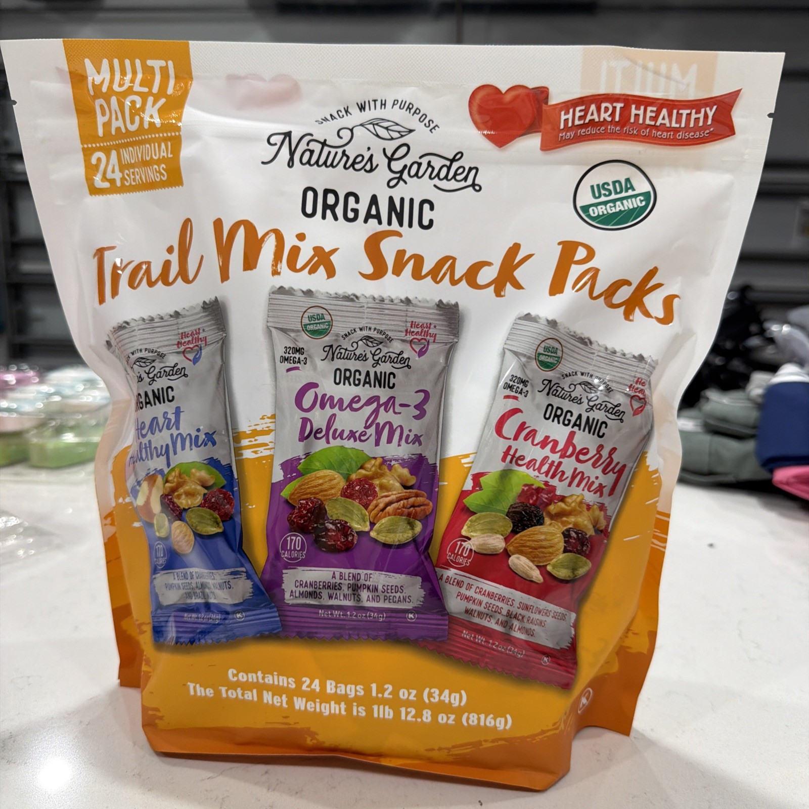 Nature&rsquo;s Garden Organic Trail Mix 24 Pack &ndash; Variety Glut