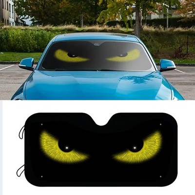 Yellow Eyes Car Front Windshield Sun Shade For Honda Shield UV Block Cover - USA