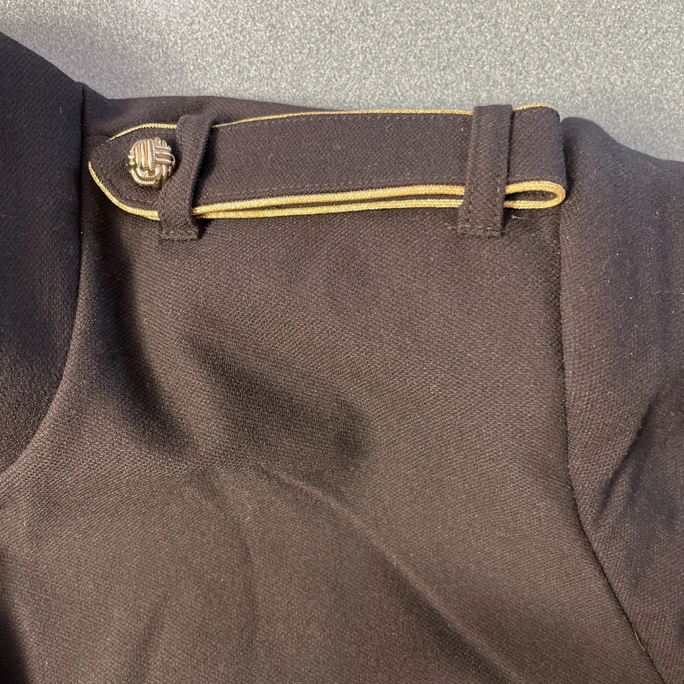 Chaqueta Blazer Express Negra Estilo Militar Con Botones Dorados/Ajuste Talla XL Foto 3 de 4