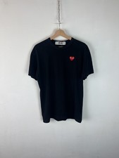 Comme des Garçons PLAY Red Heart Black T-shirt Men’s Size Large