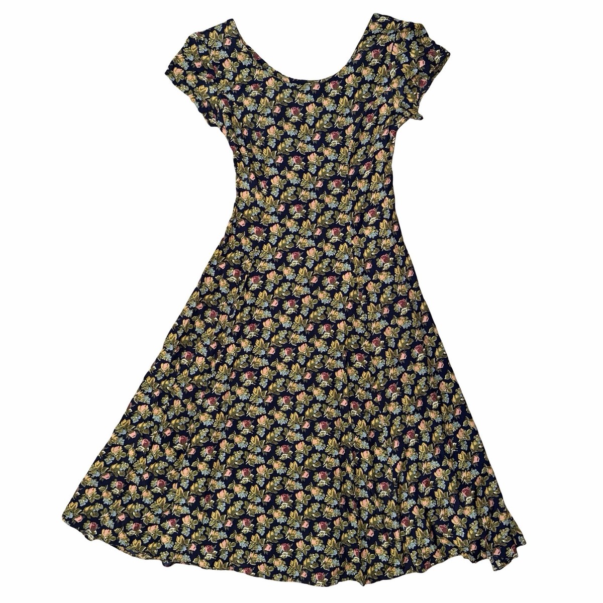 90s floral midi dress Vintage Floral Midi Dress main image 0