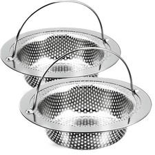 Stainless Steel Kitchen Sink Strainer with Handle Large Filter Protector Guard