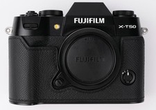 Handmade Leather Camera Half Case for Fujifilm X-T50 - Cowhide  Metal Plate