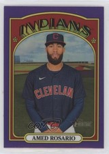 2021 Heritage High Number Hot Box Chrome Purple Refractor Amed Rosario #683 0nr3
