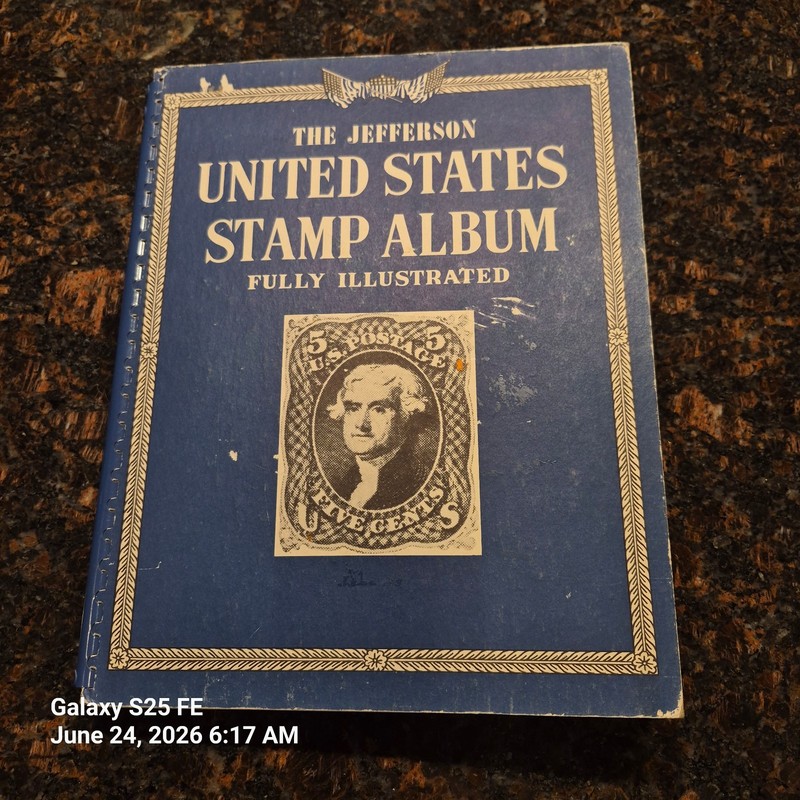 The Jefferson US Stamp Album With Extra Stamps