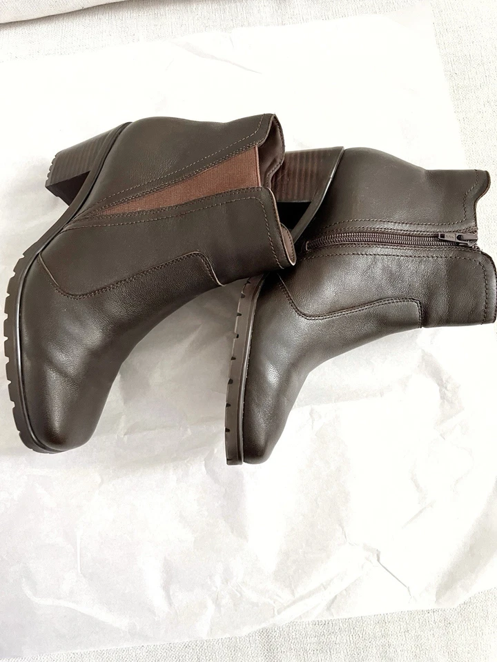 Botas al tobillo David Tate para mujer de 7,5 W Ingalls Dover de cuero marrón Foto 4 de 4