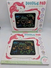 NEW LCD Writing Tablet Unicorn Doodle Pad Board 10" Screen Simply Tech Lot of 2
