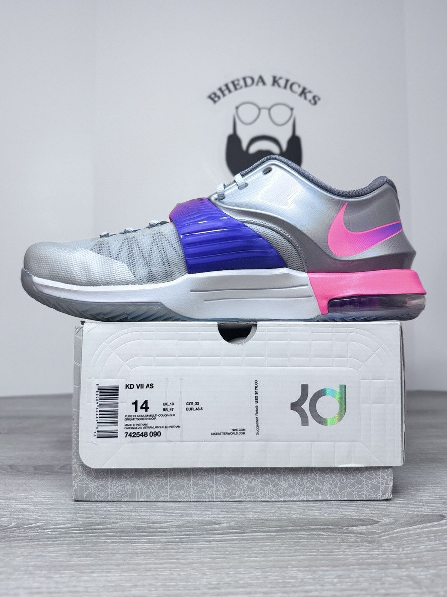 Size 14 - Nike KD 7 All Star Kevin Durant Platinum Silver 742548