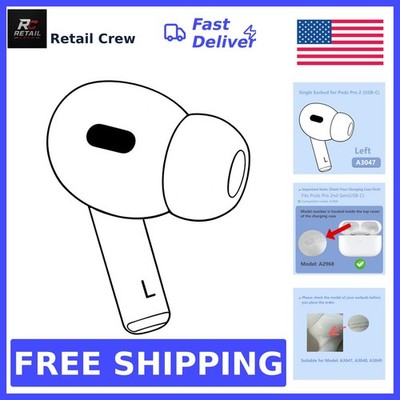 Siatron OEM Single Left Earbuds Replacement for Pod Pro (2nd Generation), A30...