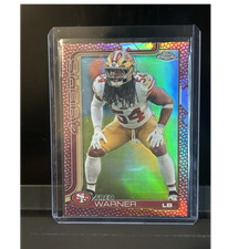 2025 Topps Chrome Fred Warner #268 San Francisco 49ers Refractor NFL Card