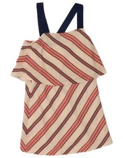 ZARA Womens Sundress UK 6 XS Off White Striped VK04