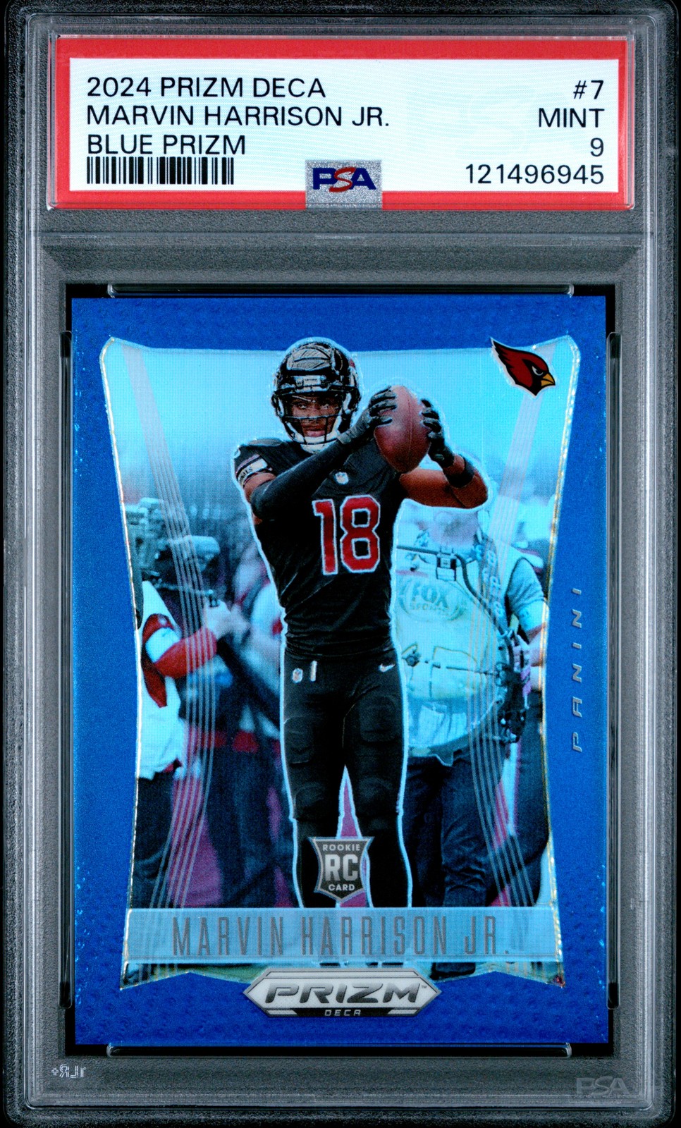 2024 Panini Prizm Deca Marvin Harrison Jr. #48/149 RC PSA 9 Mint Blue #7