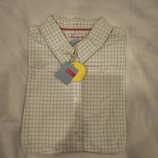 Tom Joule White with Blue Grid Womes Shirt Size 12