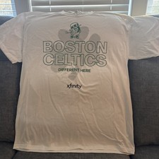 Boston Celtics 2026 NBA Different Here Give Away T Shirt XL-White 4/7/2026