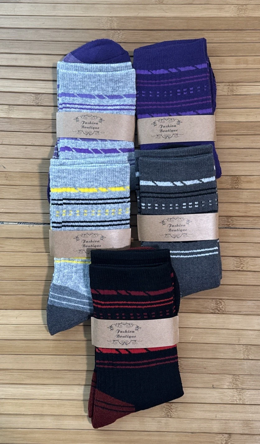 Women's Fashion Boutique 69% Merino Wool Blend Socks Multicolor One Size