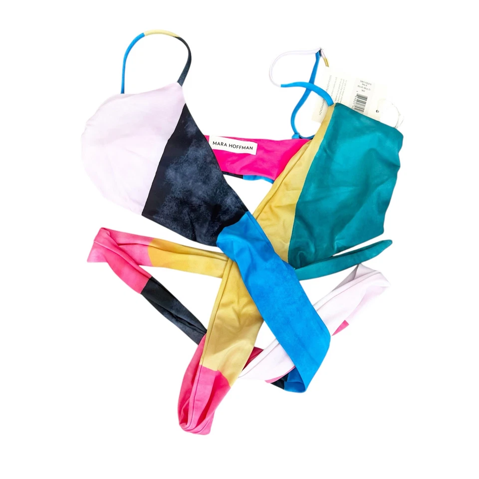 Traje de baño bikini con tirantes multicolor Mara Hoffman Mila talla mediana Foto 2 de 4