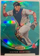 Victor Martinez 2010 Topps Finest Green Refractor SSP /99 #51 - Boston Red Sox