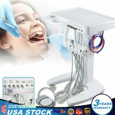 Portable 4H Mobile Dental Delivery Unit System Cart Treatment Work Compressor US