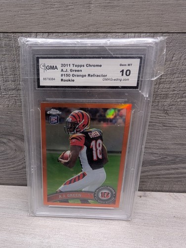 A.J. Green [Looking Left Orange Refractor] #150 2011 Topps Chrome card