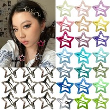 Elegant Sparkling Star Hair Barrettes - 30 PCS Non-Slip Clips for Any Occasion