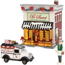 Department 56 Snow Village B-Sweet Shop Accesorios Edificio Iluminado 6002956 NUEVO T