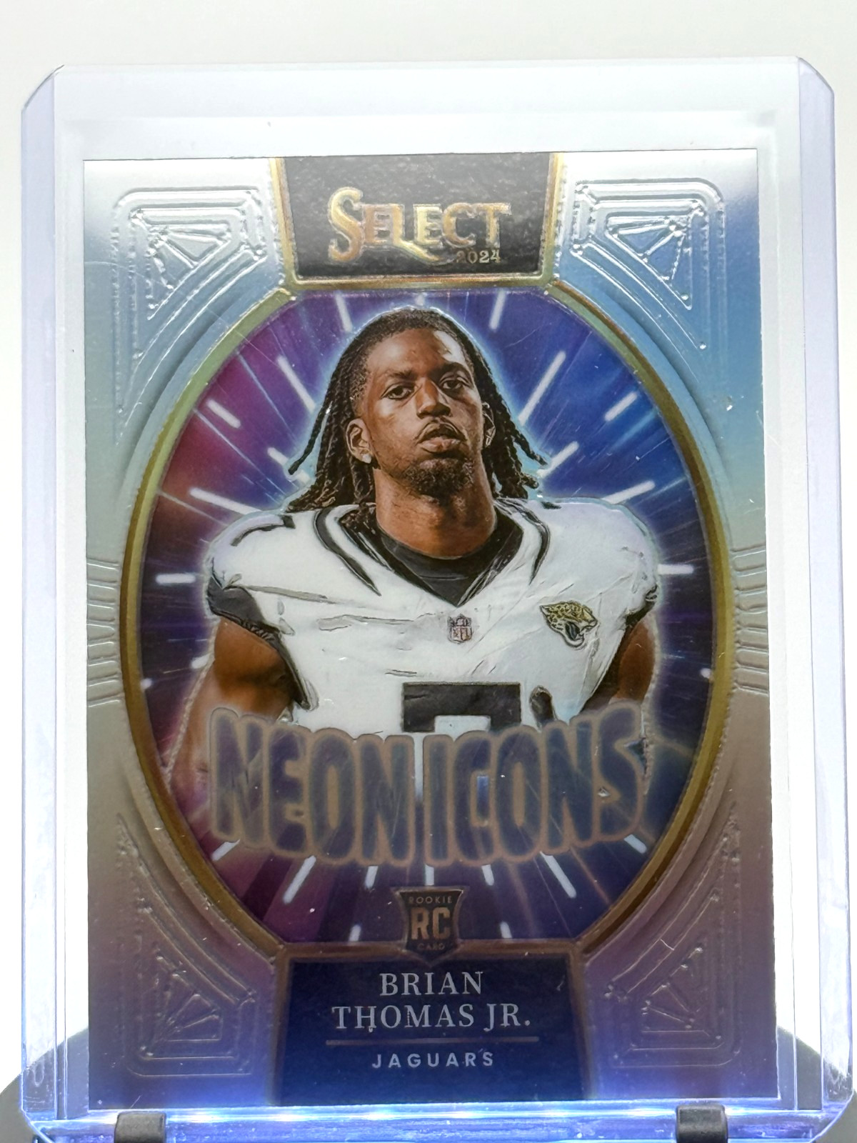 2024 Panini Select - Neon Icons Brian Thomas Jr. #17 Silver Prizm (RC)